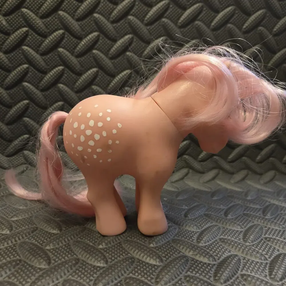 Vintage My Little Pony G1 Cotton Candy Peach Pony Pink Hair Hasbro 1983
